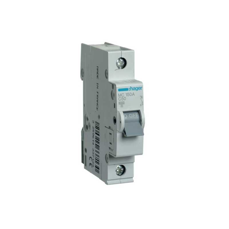 Hager MC150A Disjunctor 1P, 50A, 6kA, C, 1M