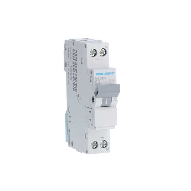 Hager MJ 510 Intrerupator 10A, 1P+N, 4.5kA