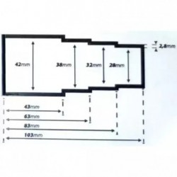 Dedra Reductor pentru scule electrice 103mm