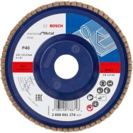 Bosch Disc de slefuire evantai Standard for Metal 125mm, 22.23mm, G40