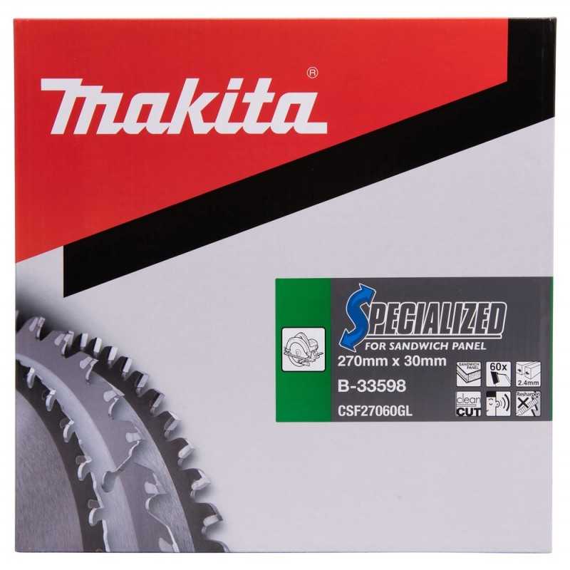 Makita B-33598 Panza circular panou sandwich 2.4x30x270mm, 60T