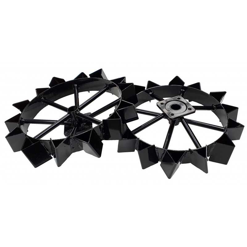 ProGARDEN BT-2RN set 2 roti metalice 475x30x115mm, accesoriu motocultor U12E/U16/U16E