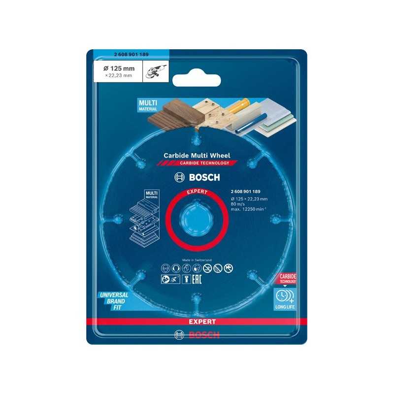 Bosch Disc taiere Expert Carbide Multi Wheel, 125x22.23 mm