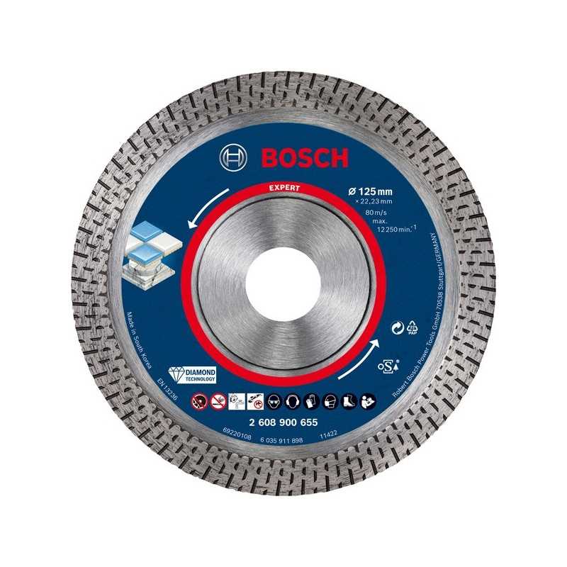 Bosch Disc diamantat Expert HardCeramic, 125x22.23x1.4x10mm