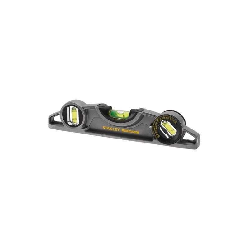 Stanley 0-43-609 Nivela magnetica Fatmax Torpedo, aluminiu, 250 mm, 3 fiole