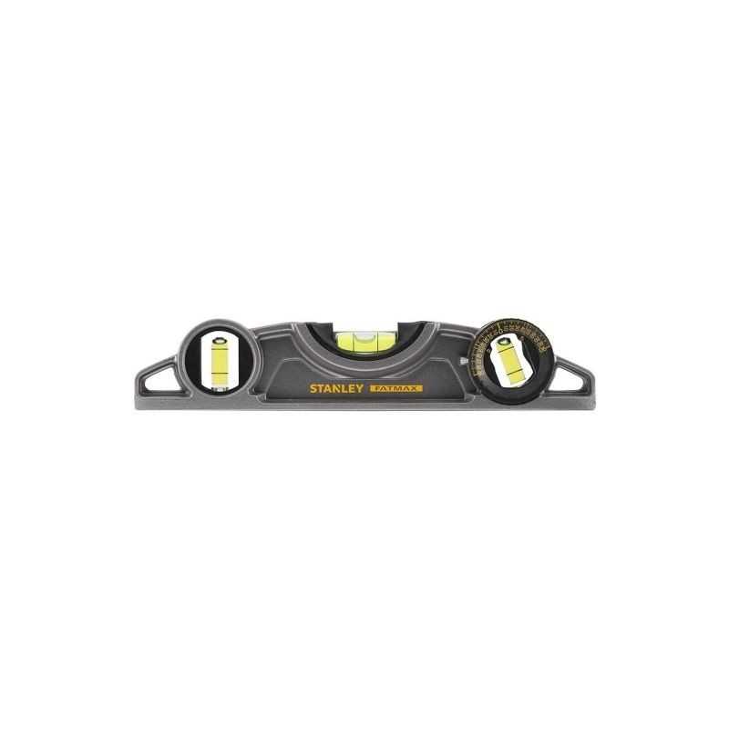 Stanley 0-43-609 Nivela magnetica Fatmax Torpedo, aluminiu, 250 mm, 3 fiole