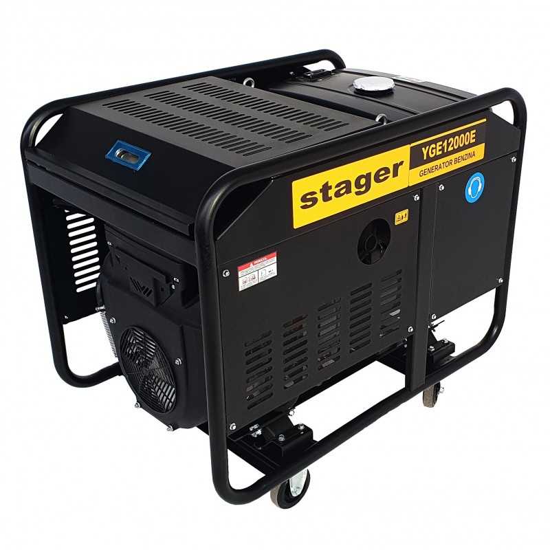 Stager YGE12000E Generator open-frame 10kW, monofazat, benzina, pornire electrica
