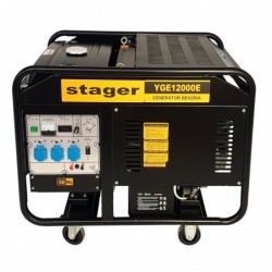Stager YGE12000E Generator open-frame 10kW, monofazat, benzina, pornire electrica