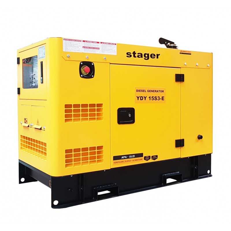 Stager YDY15S3-E Generator insonorizat 15kVA, 19A, 1500rpm, trifazat, diesel