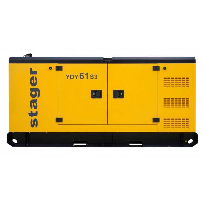 Stager YDY61S3 Generator insonorizat 61kVA, 79A, 1500rpm, trifazat, diesel
