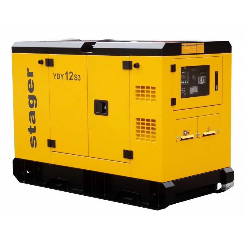Stager YDY12S3 Generator insonorizat 12kVA, 16A, 1500rpm, trifazat, diesel