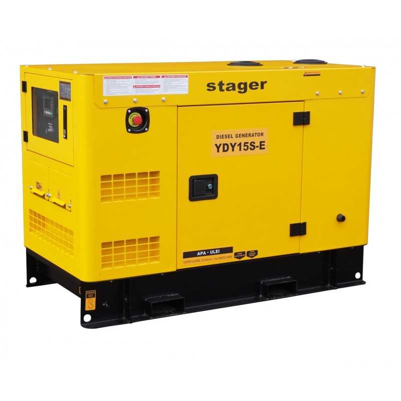 Stager YDY15S-E Generator insonorizat 15kVA, 57A, 1500rpm, monofazat, diesel