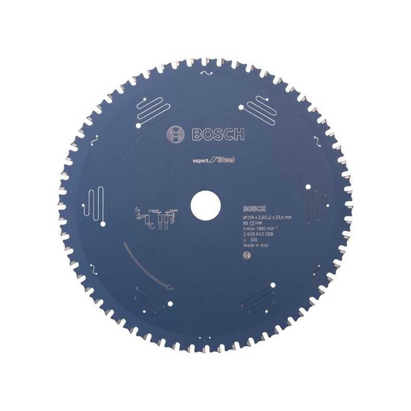 Bosch Panza ferastrau circular Expert for Steel, 254x25.4x2.6mm, 60T