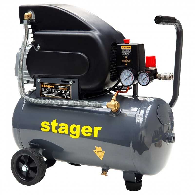 Stager HM2024F compresor aer, 24L, 8bar, 200L/min, monofazat, angrenare directa Stager HM2024F compresor aer, 24L, 8bar, 200L/min, monofazat, angrenare directa
