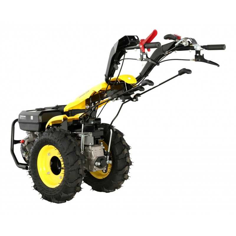 ProGARDEN Campo U16 motocultor multifunctional 14CP, benzina, EU V, pornire la sfoara, 3+2 viteze, reductor + BT-X90N freza trac