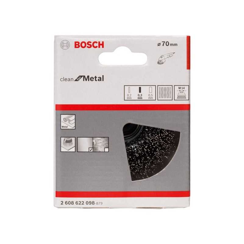 Bosch Perie-oala de sarma ondulata otel, 70mm