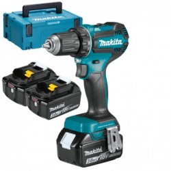 Makita DDF485RF3J Masina gaurit si insurubat brushless 50Nm + 3 acumulatori Li-Ion, 18V, 3Ah + incarcator + valiza Makpac
