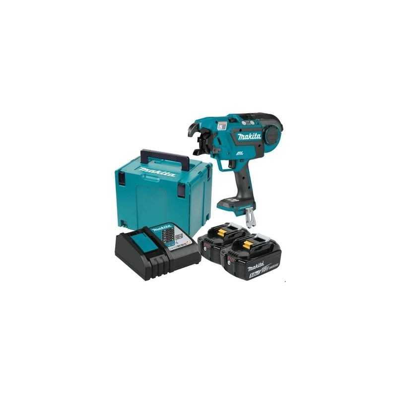 Makita DTR181RTE Masina de legat fier beton 2x16 mm + 2 acumulatori 18V, 5.0Ah + incarcator rapid + valiza
