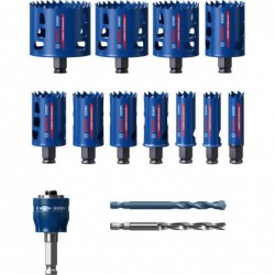 Bosch Set Carote ToughMaterial Expert 20-76mm + burghie si adaptor
