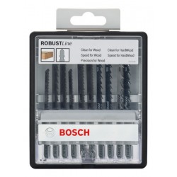 Bosch Set 10 Panze ferastrau vertical Wood Expert Robust Line prindere în T