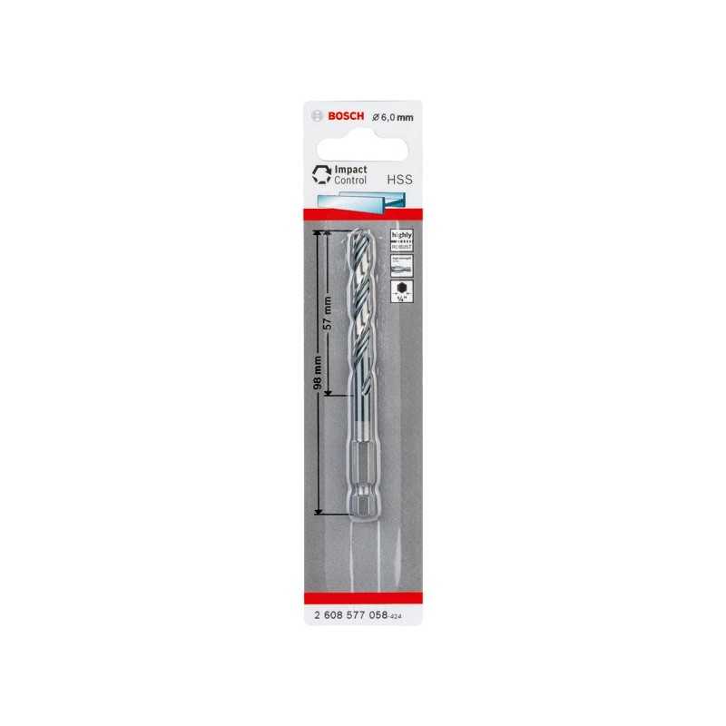 Bosch Burghiu impact HSS 6x57x98mm