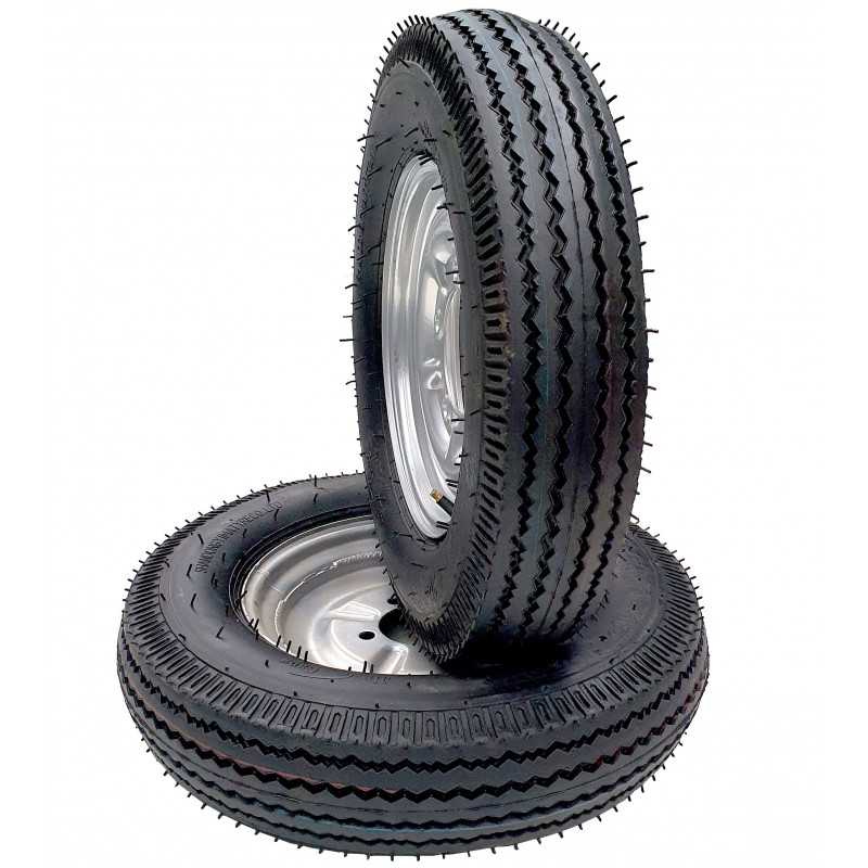 ProGARDEN Set roti complete 5.00-12 4 prezoane, profil rutier