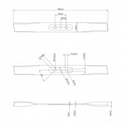 Texas Cutit rezerva masini de tuns iarba seriile Razor si Smart 5, 20", 506x50mm