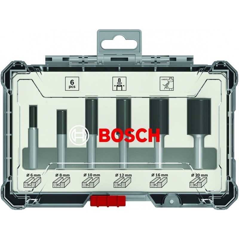 Bosch Set 6 freze HM tija 8mm