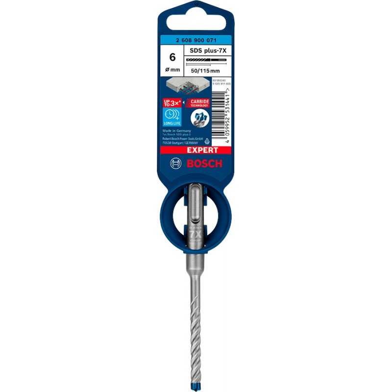 Bosch Burghiu Expert SDS Plus-7X, 6x50x115mm