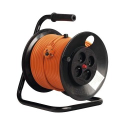 Derulator 4 prize Schuko 230V, 16A, 25m, 3x1.5mm, IP20