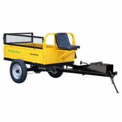 ProGARDEN Alpine RM500T Remorca cu tractiune 500kg cu obloane, 1 osie, prindere bolt pentru motocultor, roti 5.00-12