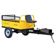 ProGARDEN Alpine RM500T Remorca cu tractiune 500kg cu obloane, 1 osie, prindere bolt pentru motocultor, roti 5.00-12