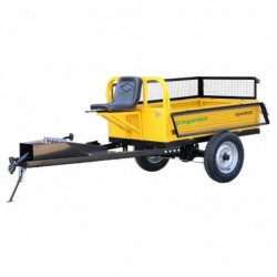 ProGARDEN Alpine RM500T Remorca cu tractiune 500kg cu obloane, 1 osie, prindere bolt pentru motocultor, roti 5.00-12