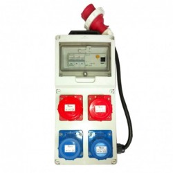 DIX-380/2/2P Tablou organizare santier precablat 4L, T2x16A+M2x16A, 9kW, IP67