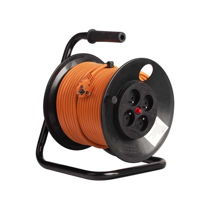 Derulator 4 prize Schuko 230V, 16A, 25m, 3x2.5mm, IP20