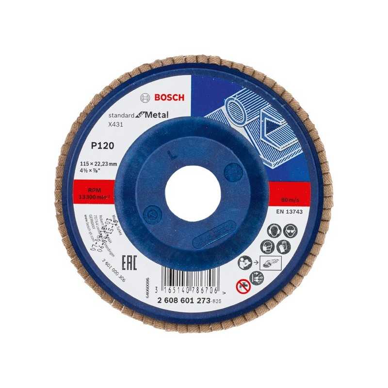 Bosch Disc evantai Standard for Metal X431, 22.23x115mm, G120