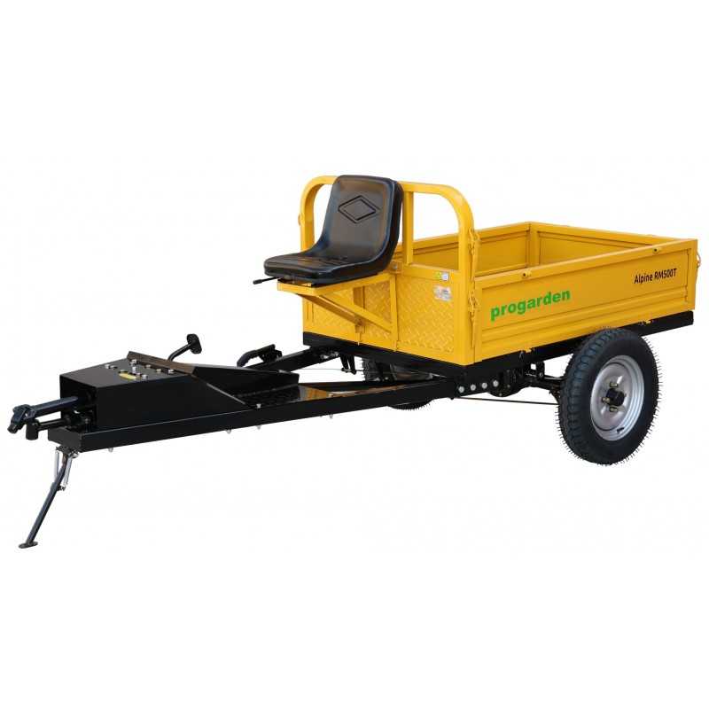 ProGARDEN Alpine RM500T Remorca cu tractiune G2, 500kg, 1 osie, prindere bolt pentru motocultor, roti 5.00-12