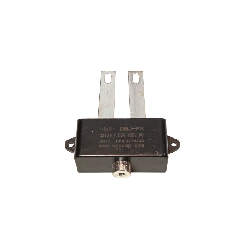Condensator poliester 2x10uF 400V