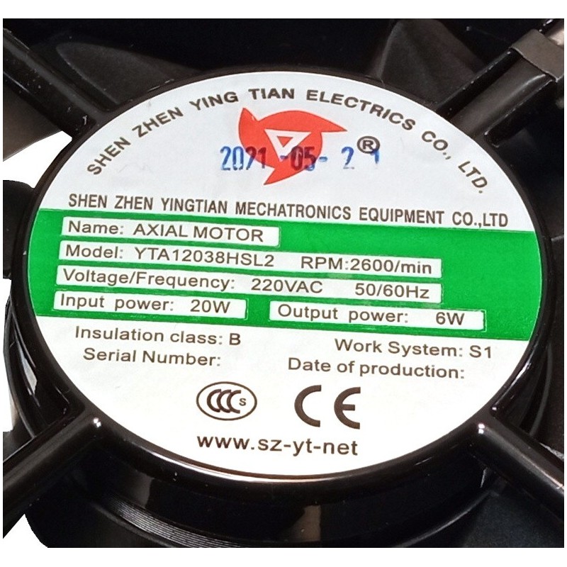 Ventilator axial 230V 2600rpm