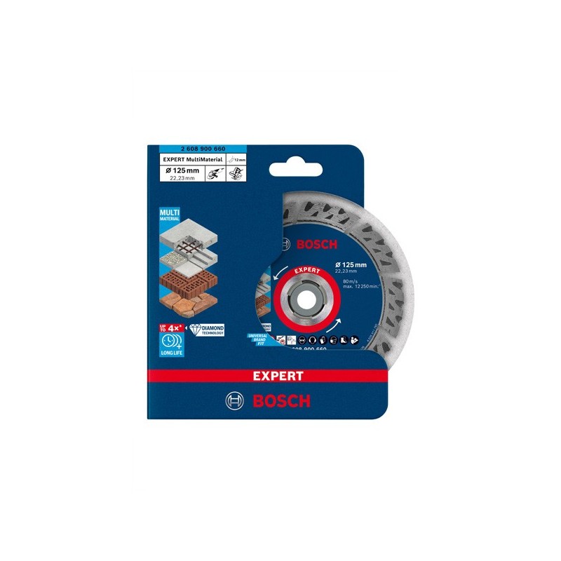 Bosch Disc diamantat Expert MultiMaterial, 2.2x22.23x125mm