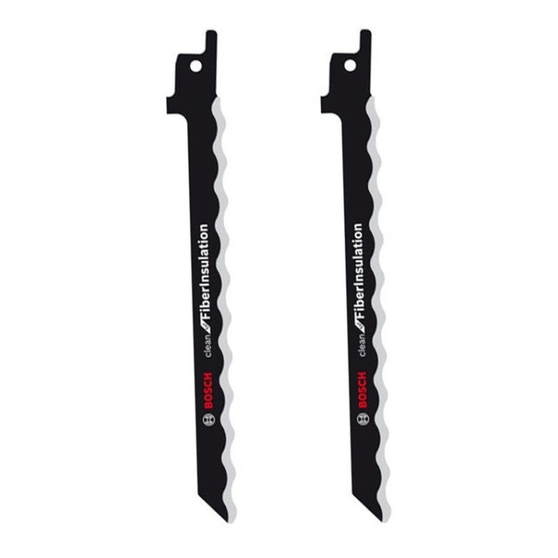 Bosch S713AW Set 2 panze Clean for Fiber Insulation plastic si burete, 150mm