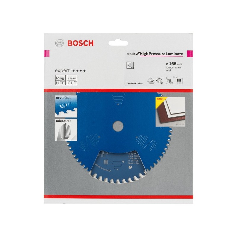 Bosch Panza ferastrau circular High Pressure Laminate, 2.6x20x165mm, 48T