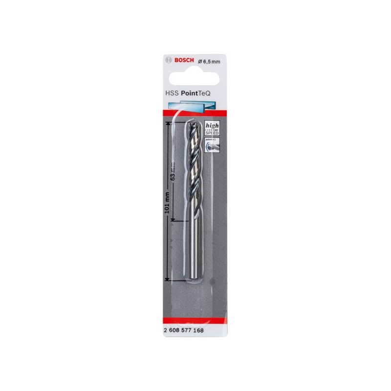 Bosch Burghiu spiral HSS PointTeQ, 6.5x63x101mm