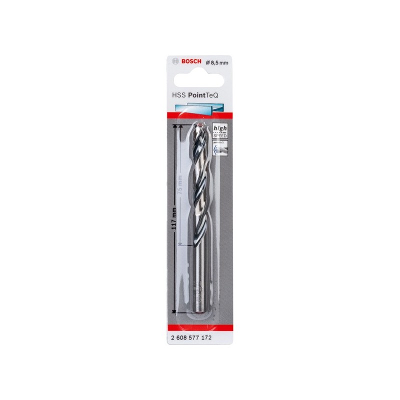 Bosch Burghiu spiral HSS PointTeQ, 8.5x75x117mm