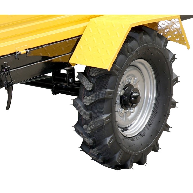 ProGARDEN Campo RM600C remorca 600kg motocultor, 1 osie, prindere bolt, roti profil agricol 6.00-12