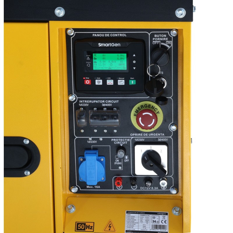 Stager YDE8600TA-TA3 V2 Generator insonorizat 7.5kVA, 3000rpm, dual, diesel, pornire electrica