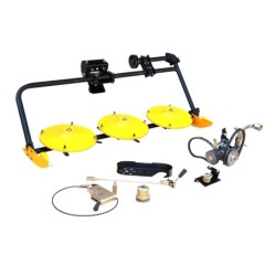 ProGARDEN Cositoare frontala rotativa cu 3 discuri pentru minitractoare Campo T18 G2, G2.1