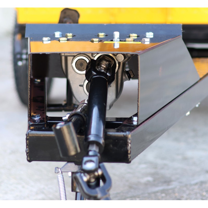 ProGARDEN Pachet Alpine RM500T Remorca cu tractiune 500kg, 1 osie, prindere bolt pentru motocultor, roti 19x7-8 si set manicoti